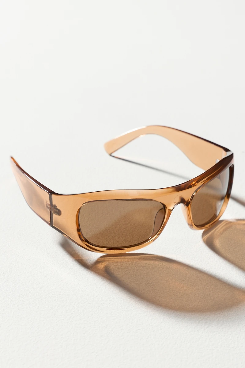 By Anthropologie Curved Rectangle Sunglasses
