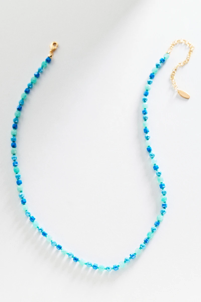 Multi-Color Beaded Collar Necklace