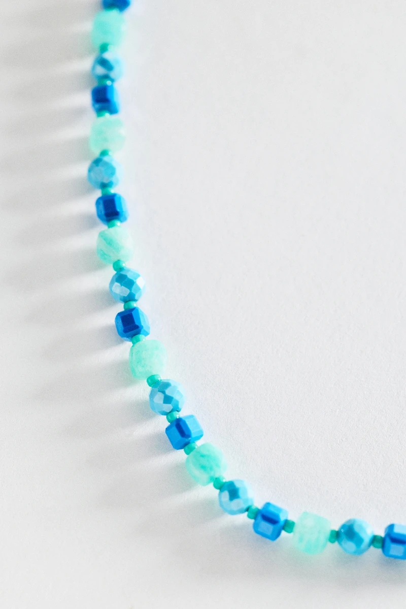 Multi-Color Beaded Collar Necklace