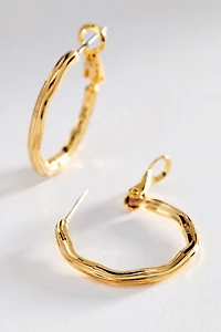 Ribbed Hoop Earrings