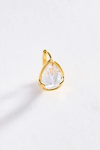 Pear-Cut Honey Crystal Hoop Earrings