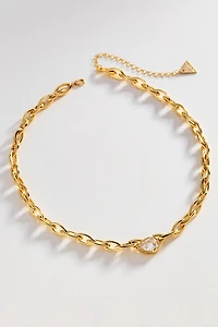 Chunky Bezel Crystal Necklace