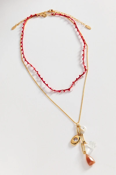Threaded Layered Necklaces, Set of 2