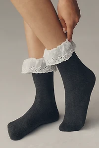 Casa Clara Tabitha Pointelle Ruffle Socks