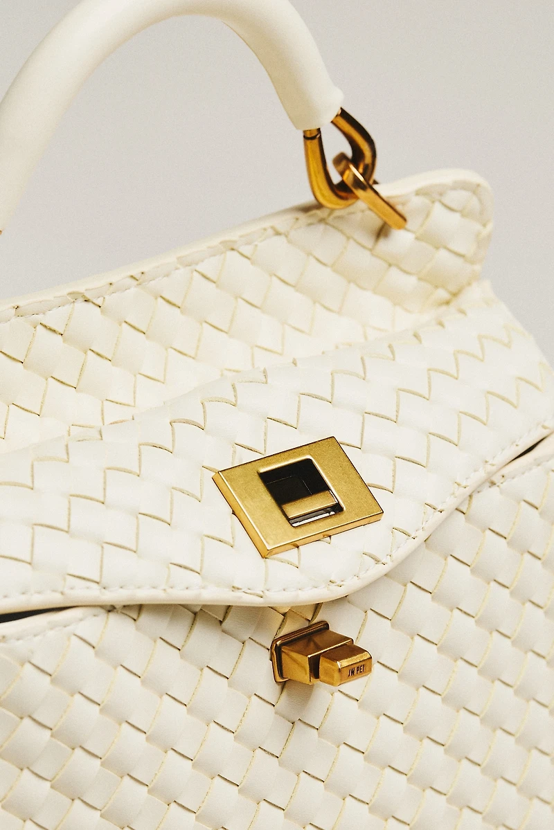 JW PEI Lucia Classic Top Handle Woven Bag