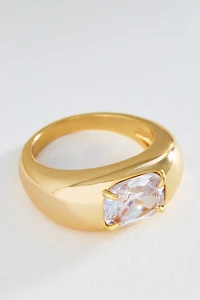 Rectangular Stone Chunky Ring