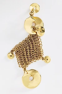 ALÉMAIS Atomic Chainmail Disc Drop Earrings