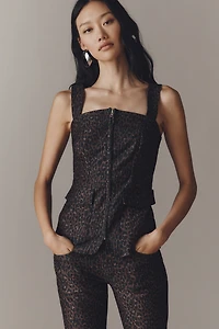 Pilcro Zip-Front Square-Neck Tank