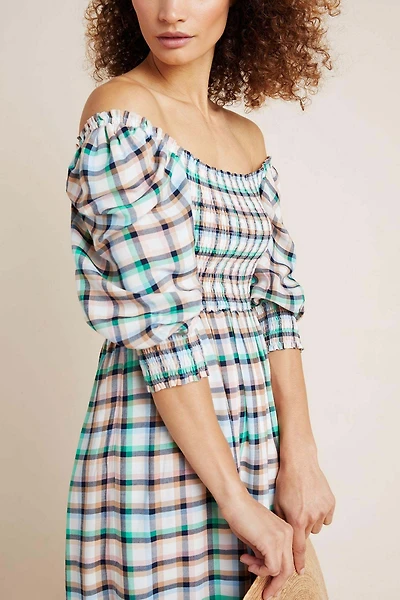 Maeve Cerie Smocked Maxi Dress