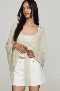 By Anthropologie Sheer Layered Poncho