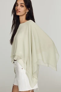 By Anthropologie Sheer Layered Poncho