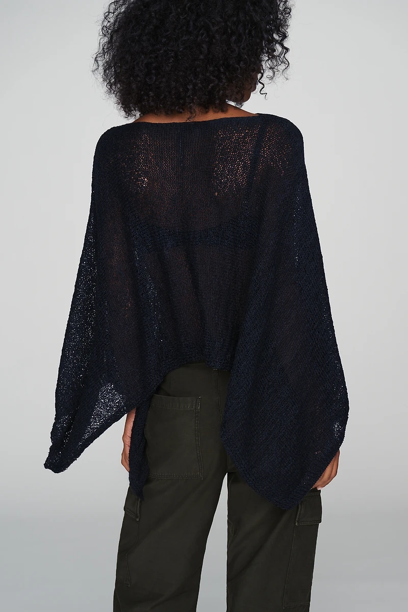 Gauze Knit Poncho