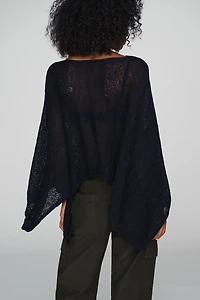 Gauze Knit Poncho