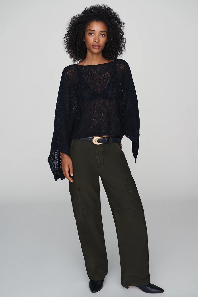 Gauze Knit Poncho
