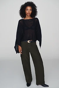 Gauze Knit Poncho