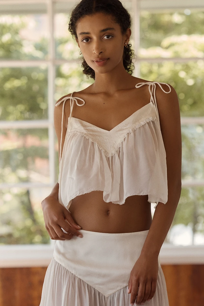 BHLDN Sheer Cropped Cami