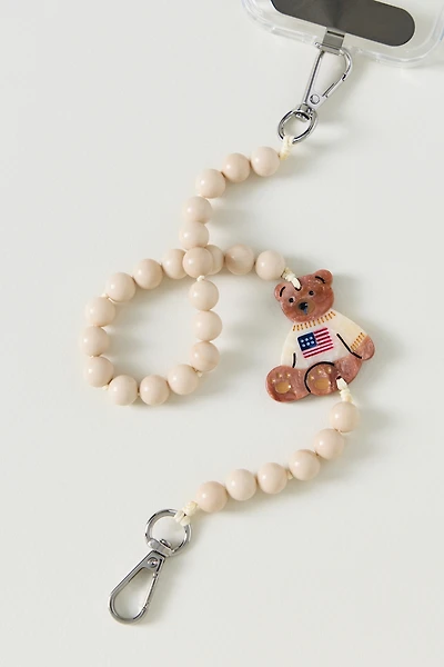 Solar Eclipse Hand-Painted Charm Beaded Phone Chain