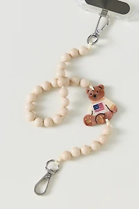 Solar Eclipse Hand-Painted Charm Beaded Phone Chain
