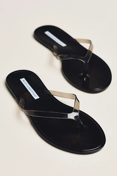 Black Suede Studio Jelly Thong Sandals