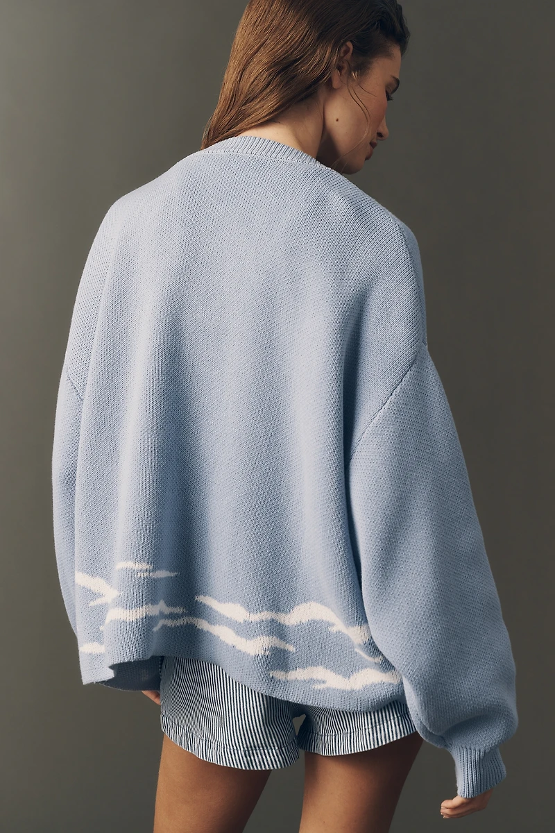 Bel Kazan Cotton Knit Landscape Cardigan