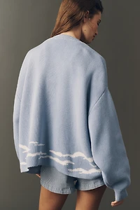 Bel Kazan Cotton Knit Landscape Cardigan