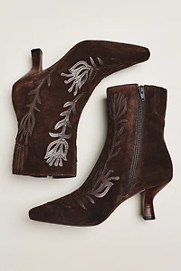 Maeve Leather Appliqué Ankle Boots