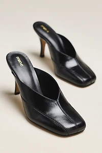 Maeve Square-Toe Mule Heels