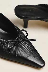 Maeve Cinched Bow Kitten Heel Mules