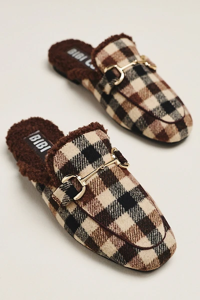 Bibi Lou Shearling Horsebit Mules