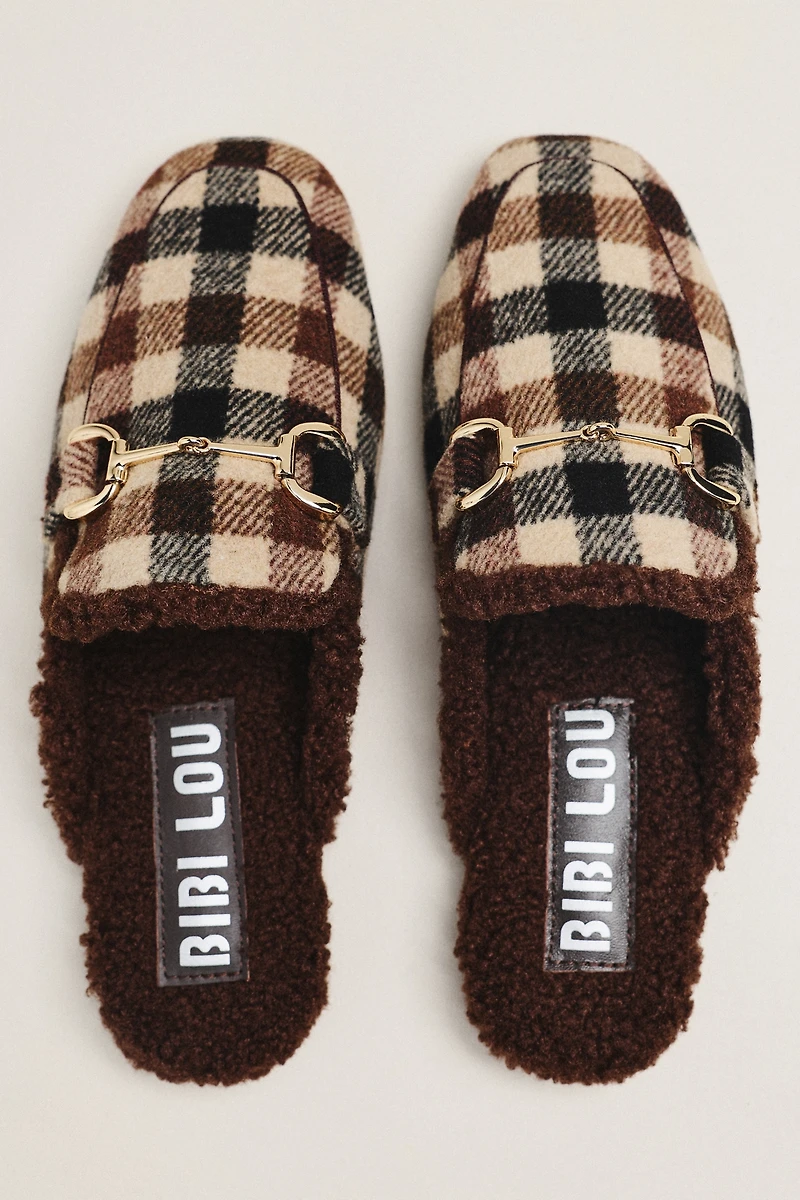 Bibi Lou Shearling Horsebit Mules