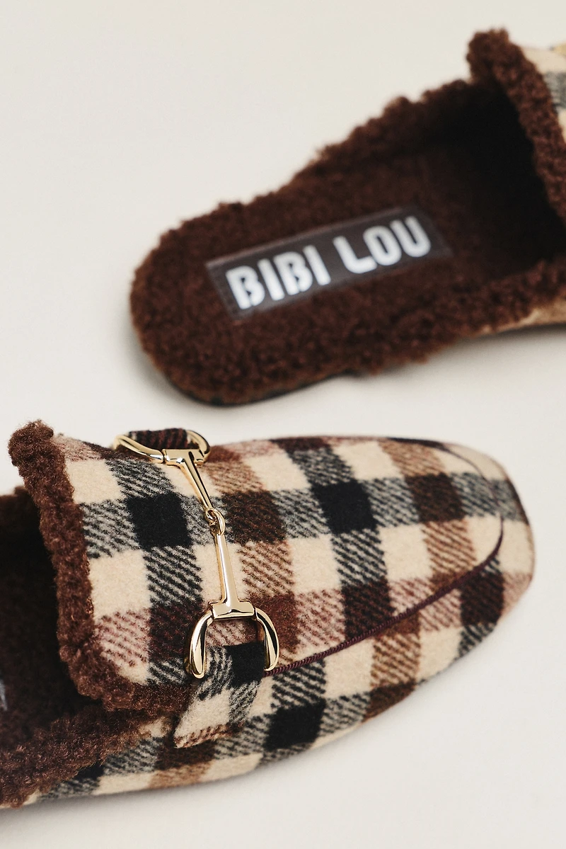 Bibi Lou Shearling Horsebit Mules