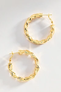 Wavy Textured Hoop Earrings