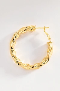 Wavy Textured Hoop Earrings