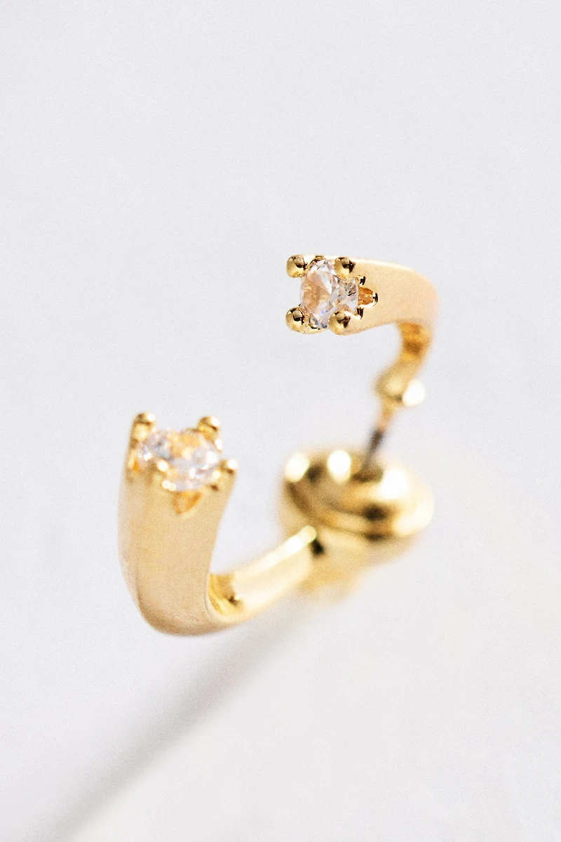 Crystal Front-Back Drop Earrings