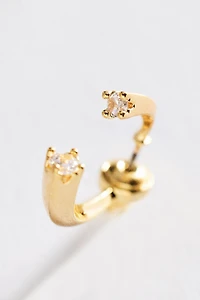 Crystal Front-Back Drop Earrings