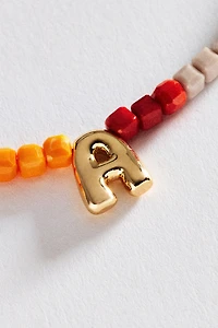 Colorful Beaded Initial Necklace