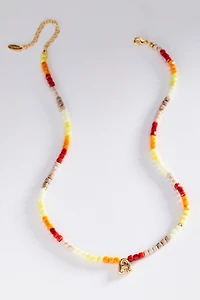 Colorful Beaded Initial Necklace