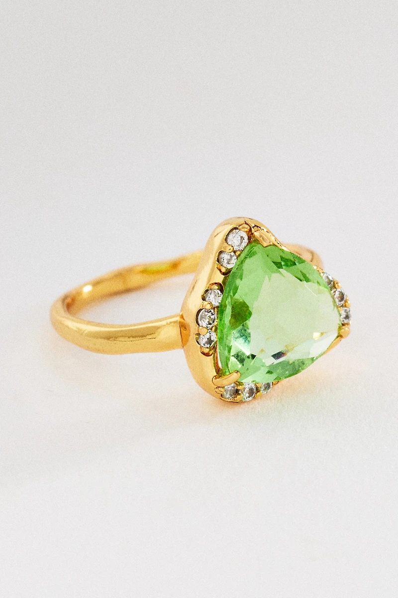 Organic Bezel Crystal Ring