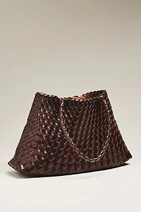 Calla Large Woven Satchel Bag