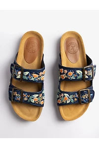 Penelope Chilvers Pool Embroidered Denim Slides