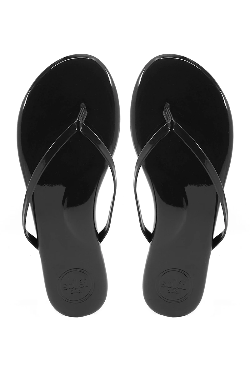 Solei Sea Indie Patent Thong Sandals