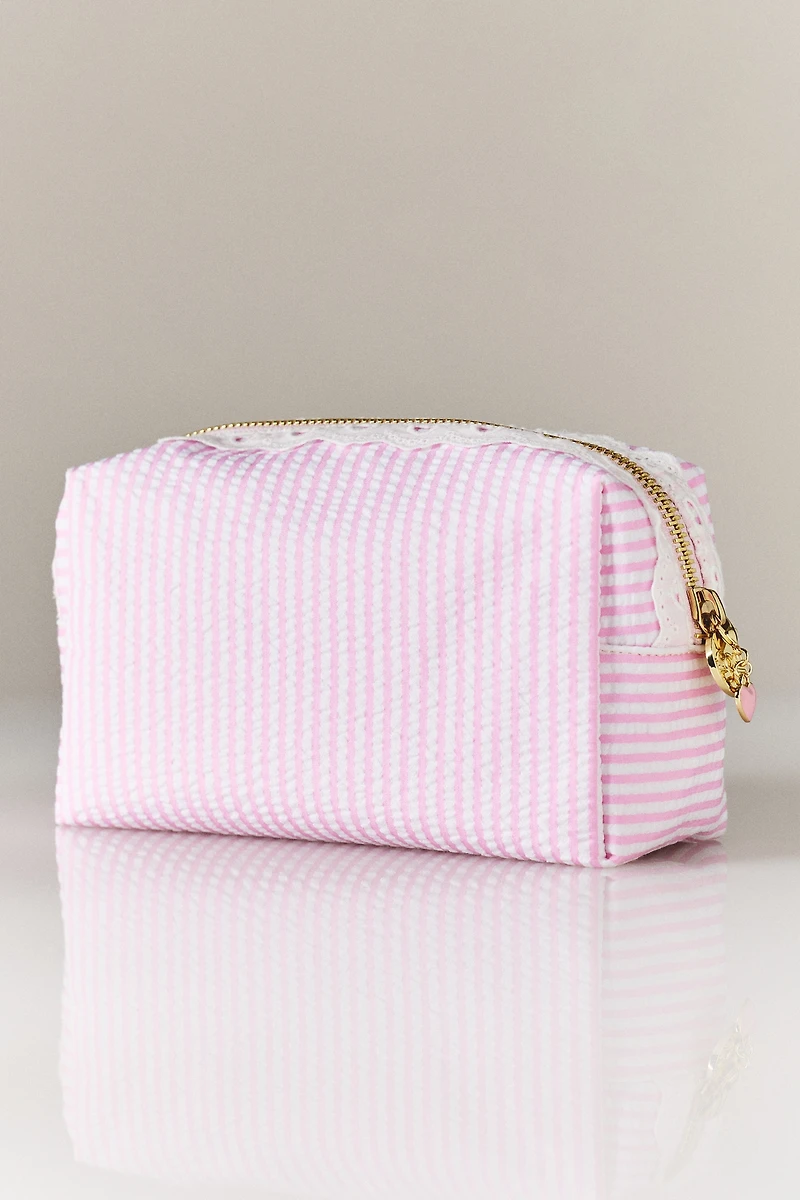 Stoney Clover Lane Small Seersucker Pouch