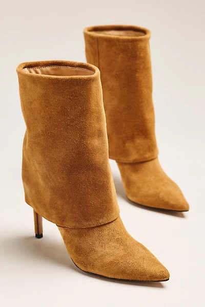 By Anthropologie Foldover Suede Ankle Boots