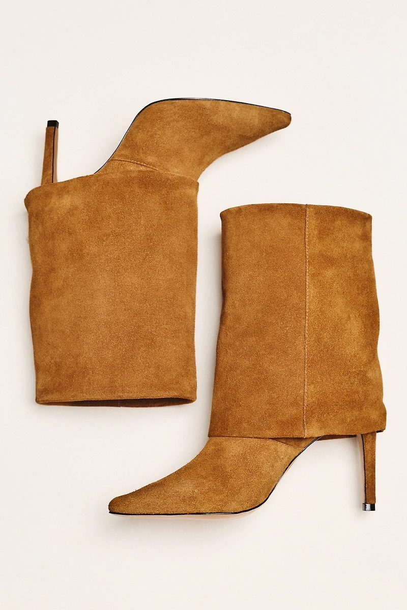 By Anthropologie Foldover Suede Ankle Boots