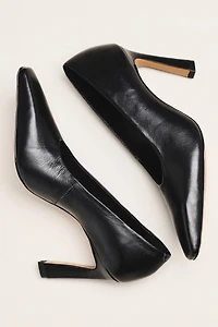 By Anthropologie Square-Toe Leather Pumps