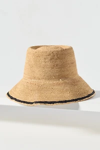 Hat Attack Stripe Raffia Bucket Hat