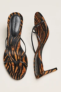 Black Suede Studio Jade 65 Strappy Mules