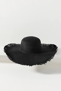 Lucky Zone Wide Brim Frayed Sun Hat