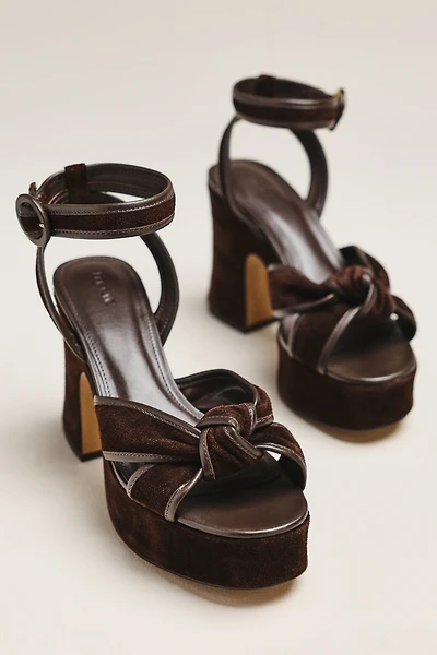 Maeve Knotted Suede Platform Sandals