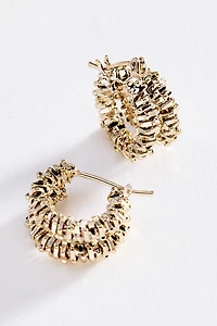 Textured Double Hoop Earrings